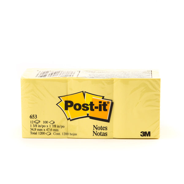 POST-IT - POST-IT NOTES YELLOW 1.5 X 2 12PADS / PKG 100 SH EACH - Stationery - Holdnshop