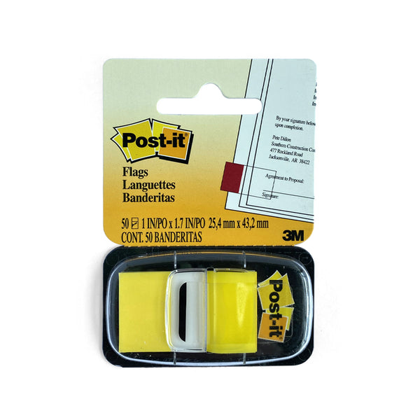 Post-It Flags - Yellow - 1 X 1.7 - 50 Sh