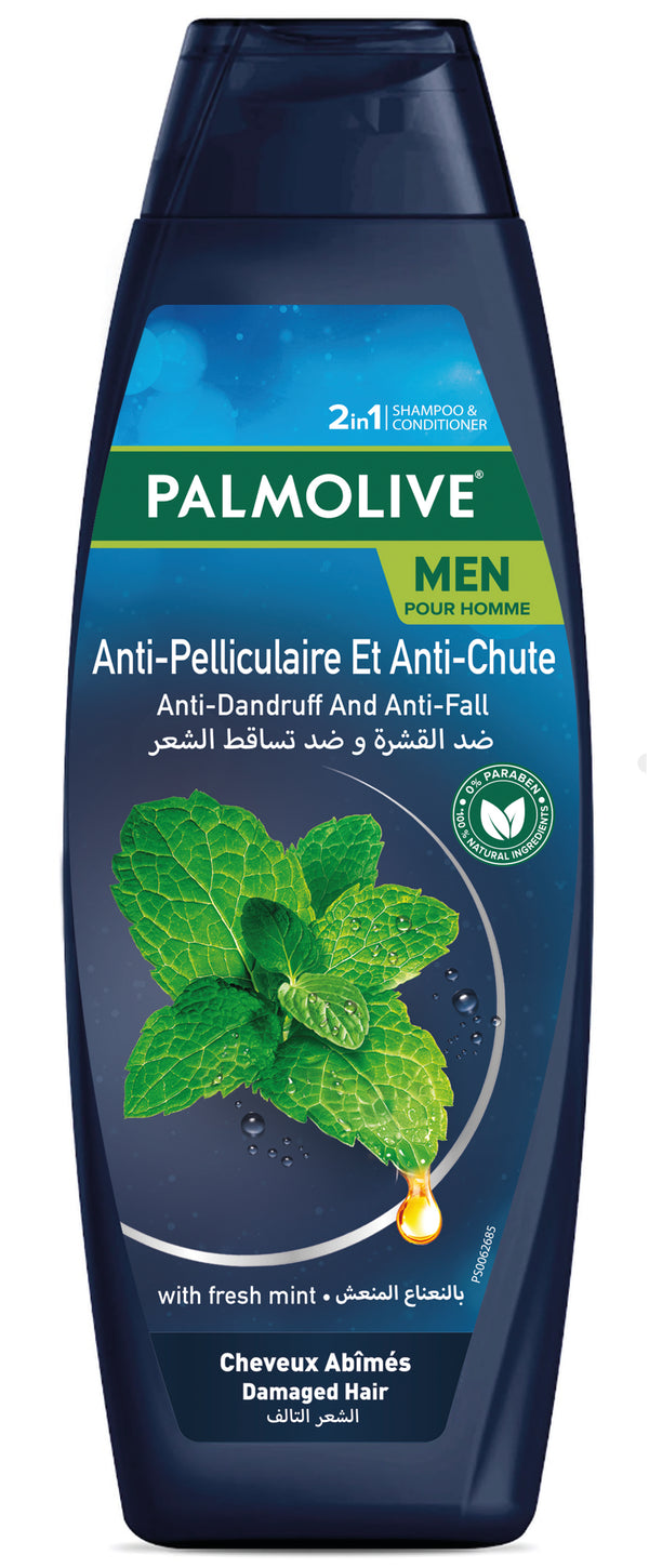 Palmolive Shampoo Anti-Dandruff & Anti-Fall with Fresh Mint Men 600ml