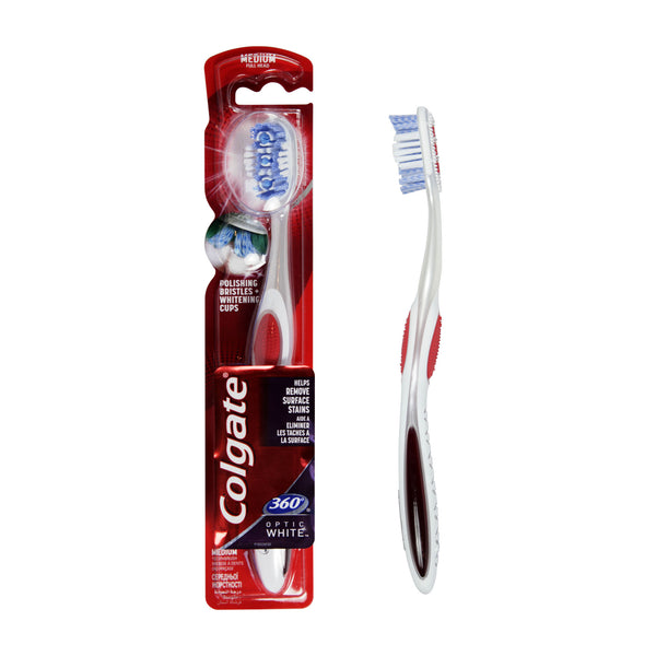 Colgate 360 Optic White Medium Whitening Toothbrush