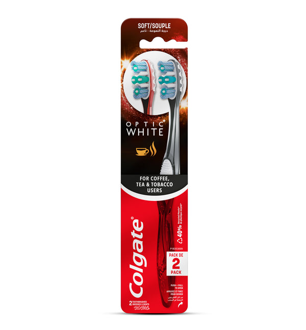 Colgate 360 Optic White Advanced Coffee Lovers Toothbrush 1+1