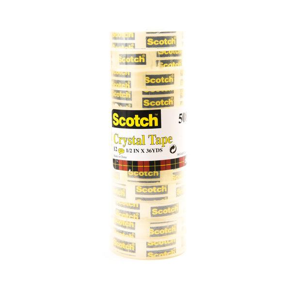 SCOTCH 508 C22 1/2X36YDS Yellow 12/PACK 1CORE WITH STICKER