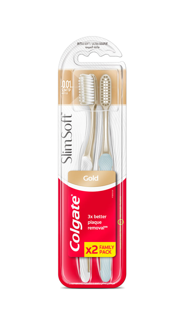 Colgate Slim Soft Gold Toothbrush 1+1 Free