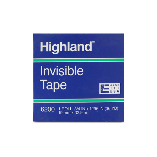 6200 3/4 X 36 YD BXD Highland  Invisible tape