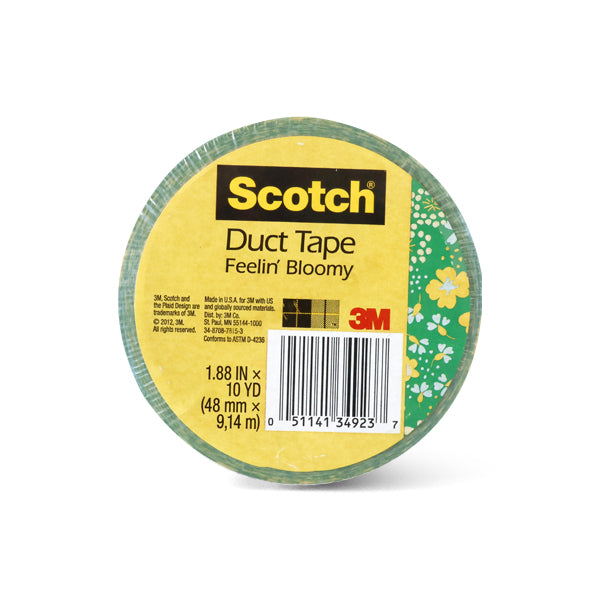 910 FLR C SCOTCH DUCT TAPE GREEN FLORAL 1.88X10YD