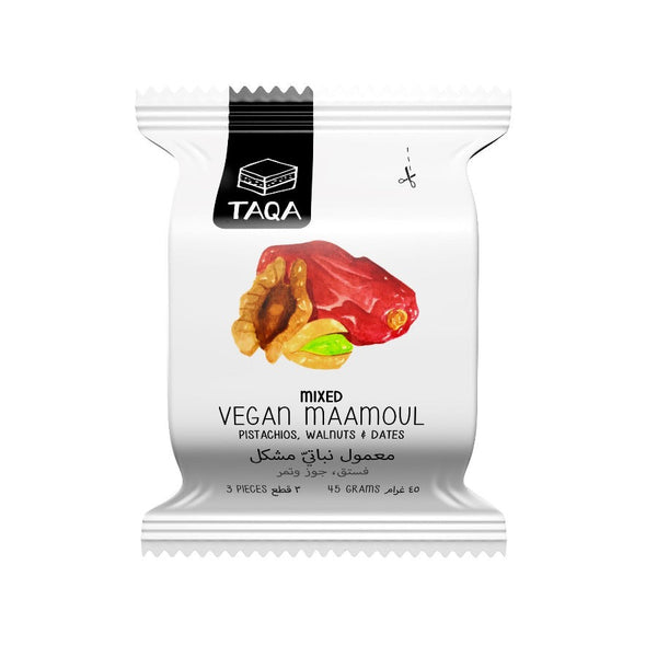 TAQA - VEGAN MAAMOUL MIXED (DATES, PISTACHIOS,WALNUTS) 1 piece - Maamoul - Holdnshop