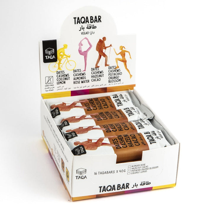 TAQA - MC TRAY HAZELNUT CACAO pack of 16 - Energy Bars - Holdnshop