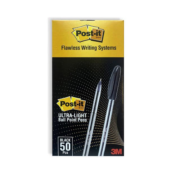 Post It Low Viscosity Ball Pen Box Of 50 Black