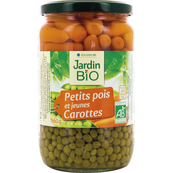 JARDIN BIO - PETITS POIS CAROTTES* 660G - Food And Drinks - Holdnshop
