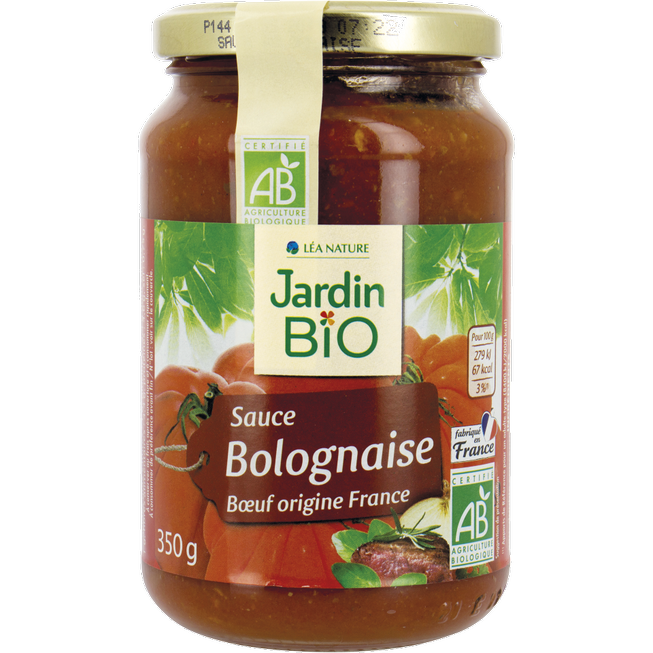 JARDIN BIO - SAUCE BOLOGNAISE BOEUF* 350G - Food And Drinks - Holdnshop