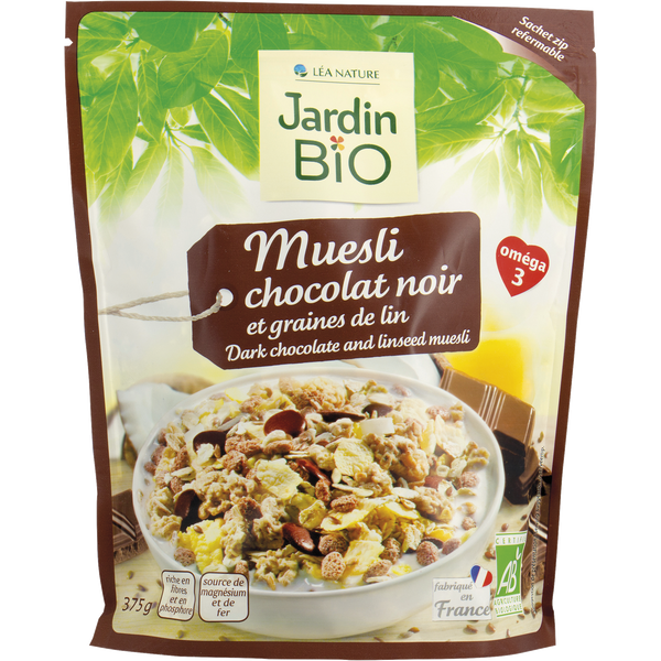 JARDIN BIO - Muesli chocolat noir & graines de lin - Food And Drinks - Holdnshop
