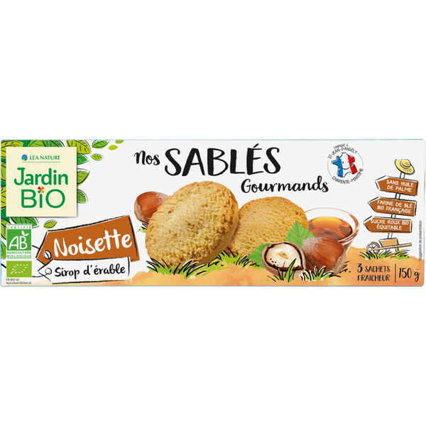 JARDIN BIO - SABLES NOISETT ERABLE* 150G - Food And Drinks - Holdnshop