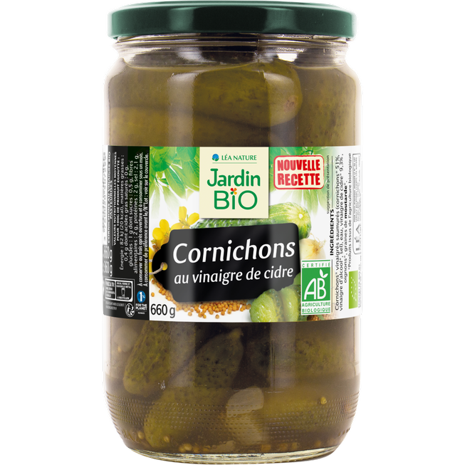 JARDIN BIO - CORNICHON AU VINAIGRE* 660G - Food And Drinks - Holdnshop