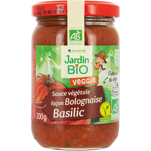JARDIN BIO - Sauce tomate Basilic aux proteines - Food And Drinks - Holdnshop