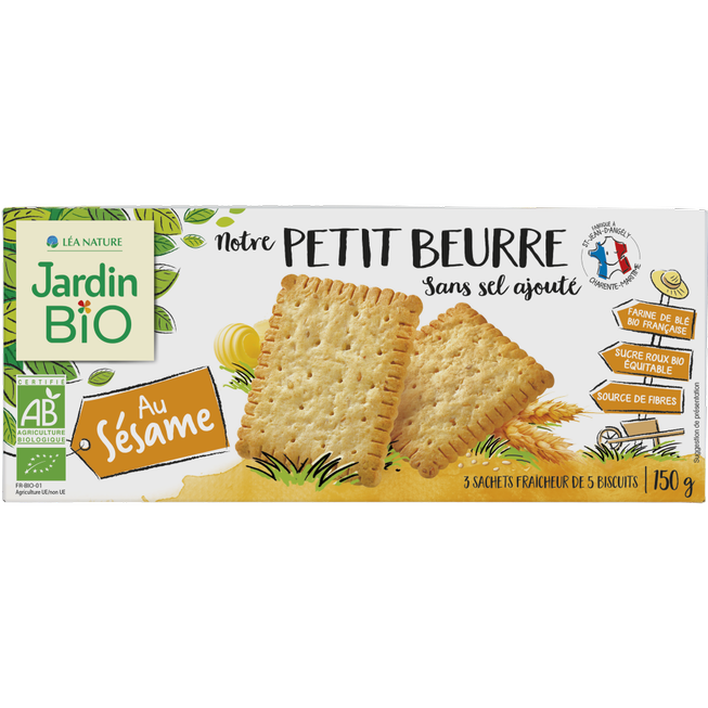 JARDIN BIO - PETIT BEURRE SESAME*150G - Food And Drinks - Holdnshop