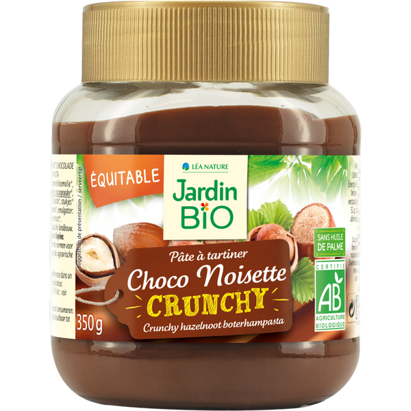 JARDIN BIO - PATE A TARTINER CHOCOLAT NOISETTE CRUNCHY*350G - Food And Drinks - Holdnshop