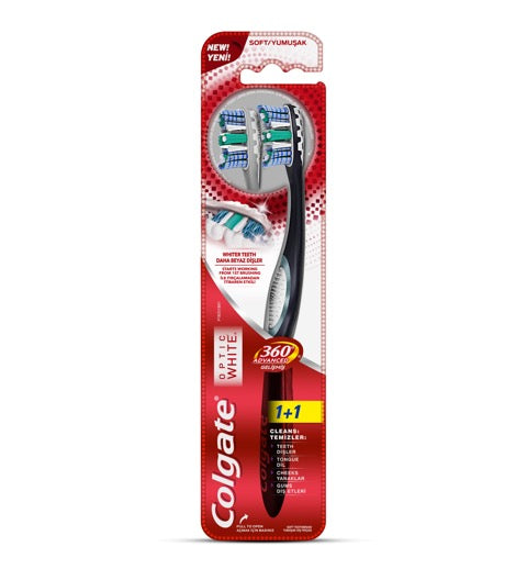 COLGATE - COLGATE 360 OPTIC WHITE ADVANCED WHITENING TOOTHBRUSH, VALUE PACK - 2PK - Personal & Hygiene care - Holdnshop