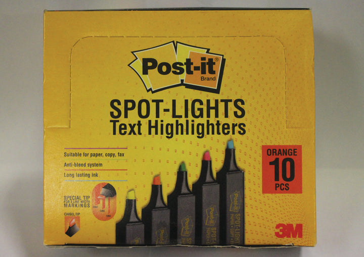 POST-IT - Orange Post It Spot Light Highlighters Pack of 10 - Stationery - Holdnshop