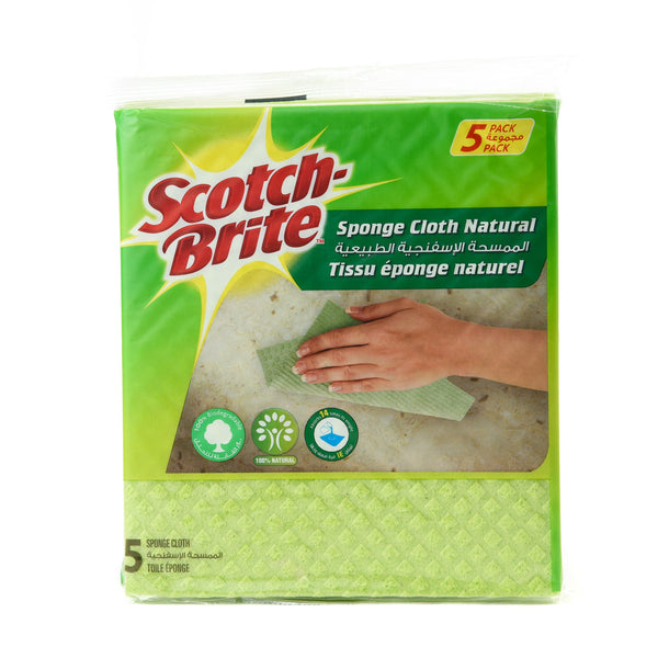 SCOTCH BRITE - SPONGE CLOTH NATURALS X 5 - Home Care - Holdnshop