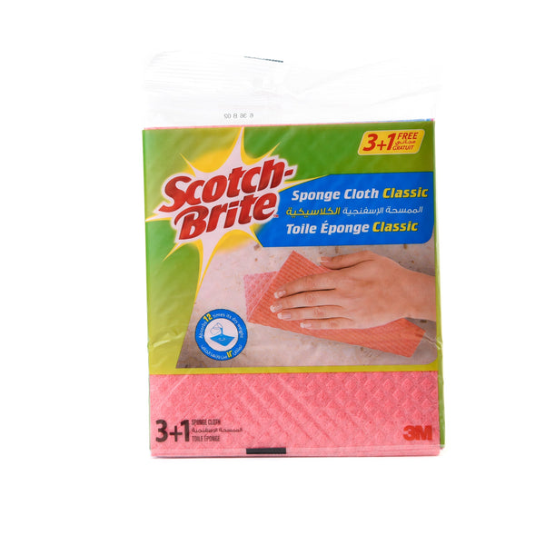 SCOTCH BRITE - REGULAR SPONGE CLOTH 3+1 - Home Care - Holdnshop