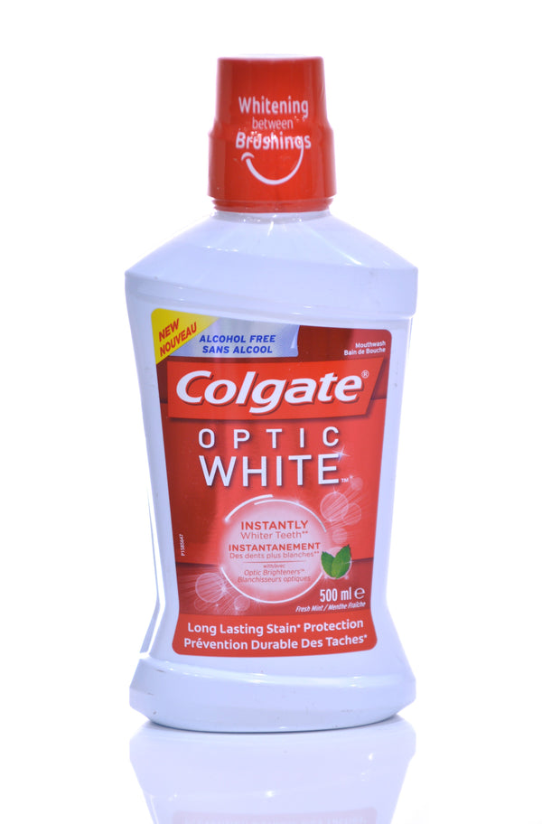 COLGATE - OPTIC WHITE WHITENING MOUTHWASH- 500ML - Plax Optic White - Holdnshop