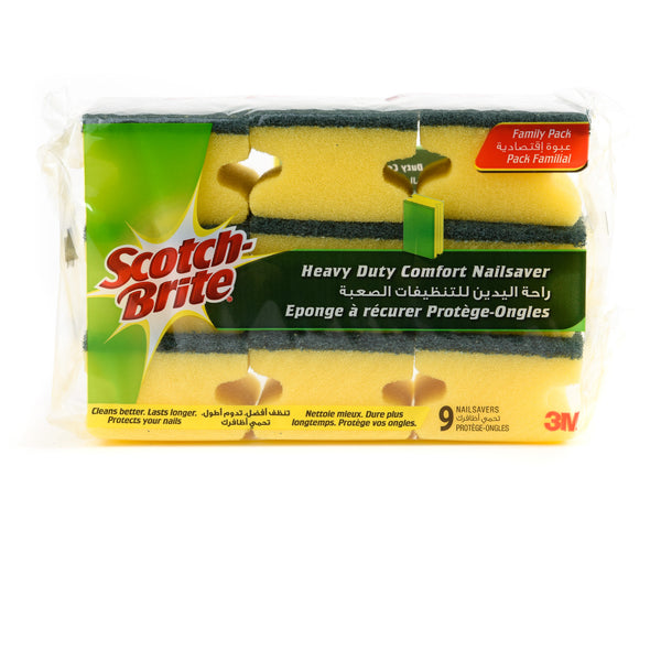 9 X Heavy Duty Nailsaver Scrub Sponge