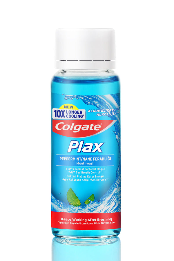 COLGATE - PLAX PEPPERMINT MOUTHWASH- 100ML - Plax Blue - Holdnshop