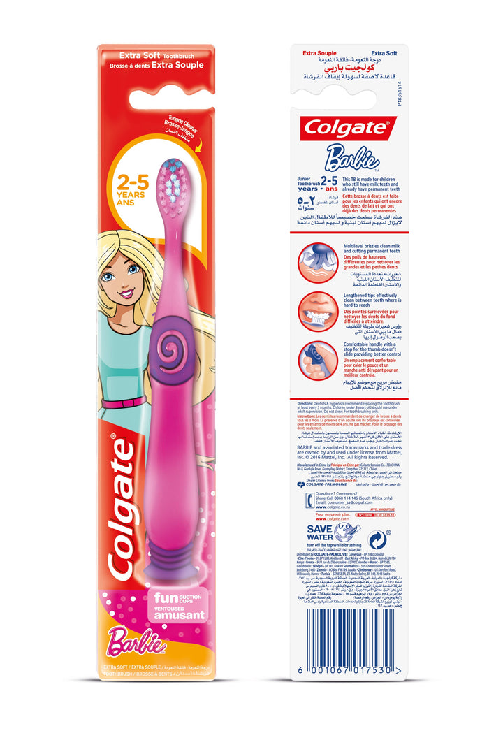 COLGATE - KIDS BATMAN/BARBIE ASSORTED 2-5 YEARS EXTRA SOFT MANUAL TOOTHBRUSH - Kids Batman & Barbie 2-5 Y - Holdnshop