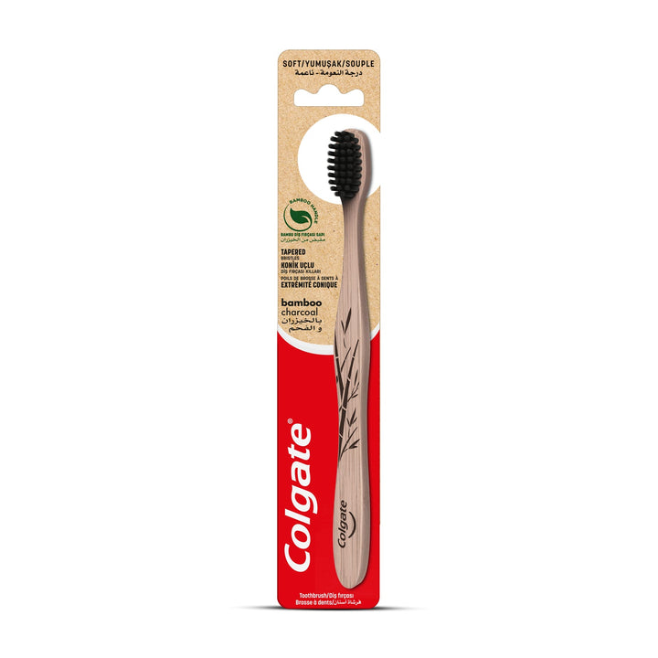 COLGATE - BAMBOO CHARCOAL SOFT TOOTHBRUSH - Bamboo - Holdnshop