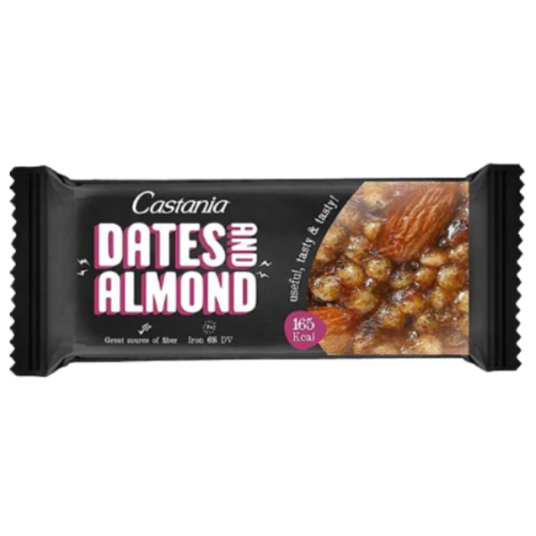 Castania Date & Almonds Bar 38Gr - No Sugar