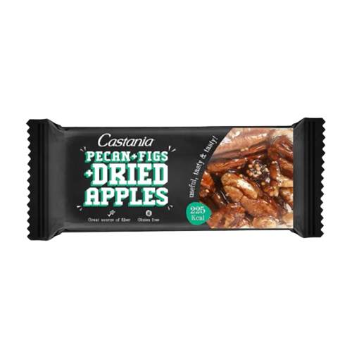 Castania Pecan, Dried Apples & Figs Bar 38Gr - No Sugar