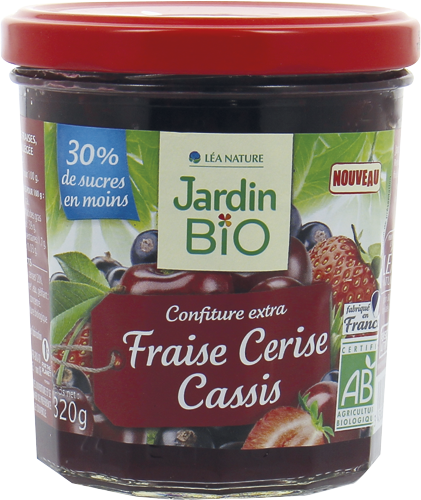 JARDIN BIO - Confiture  extra Fraise Cerise Cassis - Food And Drinks - Holdnshop