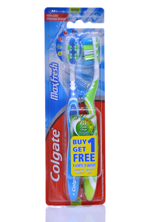 COLGATE - MAXFRESH MEDIUM TOOTHBRUSH MULTIPACK - 2pk - Maxfresh Twinpack Medium - Holdnshop