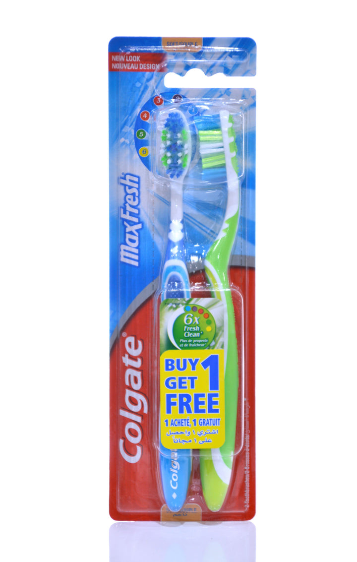 COLGATE - MAXFRESH SOFT TOOTHBRUSH MULTIPACK - 2pk - Maxfresh Twinpack Soft - Holdnshop