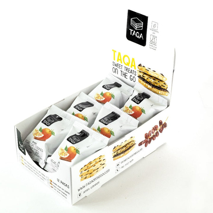 TAQA - MC TRAY ORANGE COOKIES pack of 12 - Oat Cookies - Holdnshop