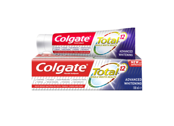 COLGATE - TOTAL 12 ADVANCED WHITENING TOOTHPASTE 100ML - Total White - Holdnshop