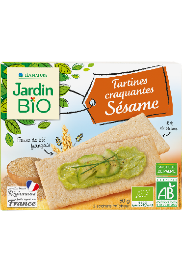 JARDIN BIO - TARTINES CRAQUANTES SESAME*150GR - Food And Drinks - Holdnshop