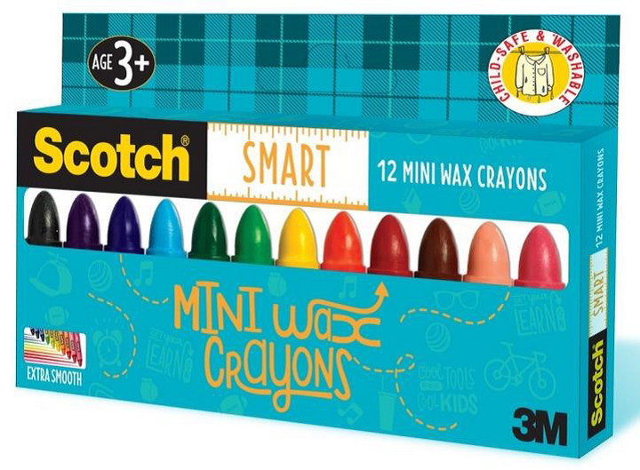 SCOTCH SMART - WCB 12 SCOTCH BULLET WAX CRAYONS TRIANGULAR 58MM SET OF 12 - Stationery - Holdnshop