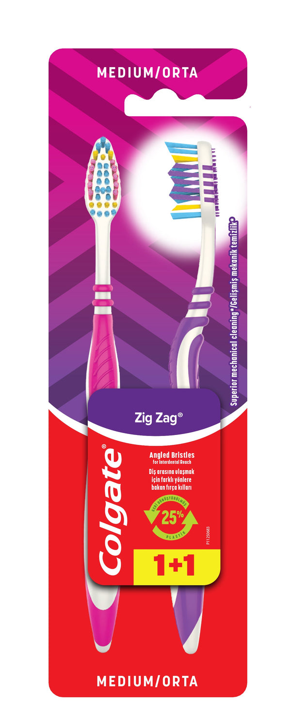 COLGATE - COLGATE ZIGZAG FLEXIBLE MEDIUM TOOTHBRUSH MULTIPACK - 2PK - Personal & Hygiene care - Holdnshop