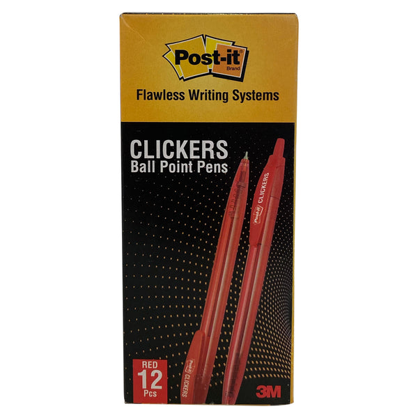 POST-IT - Red Post It Retractable Ball Pen pack of 12 - Stationery - Holdnshop