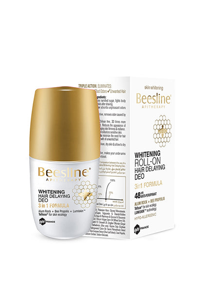 BEESLINE - WHITENING ROLL-ON HAIR DELAYING DEO - Fragrance Free - Holdnshop